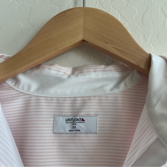 UnTUCKit Pink Pinstripe Clara Button Down Top - Picture 9 of 12